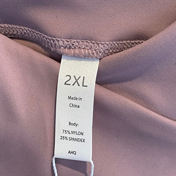 NWT Lemonsky Flare Yoga Pants w/ Crossover Waist, Brown and Purple, 2X - Picture 9 of 9